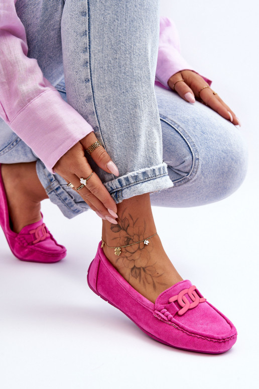 Zomšiniai mokasinai rožinės spalvos Rabell Zomšiniai mokasinai rožinės spalvos Rabell