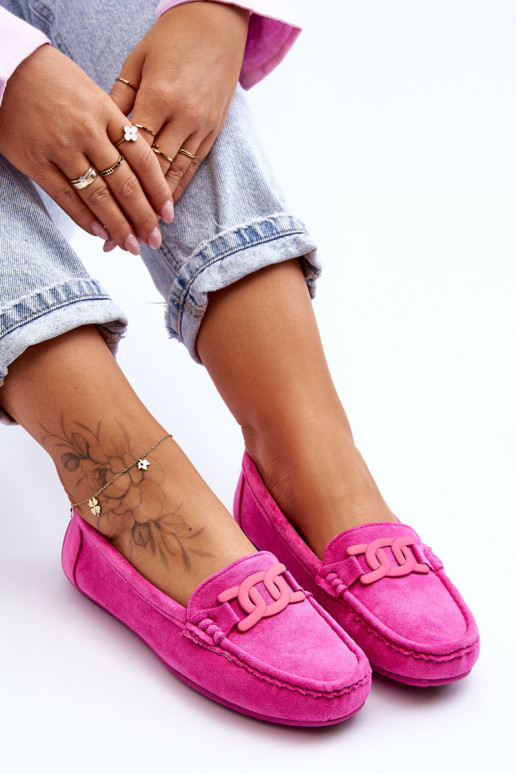 Zomšiniai mokasinai rožinės spalvos Rabell Zomšiniai mokasinai rožinės spalvos Rabell