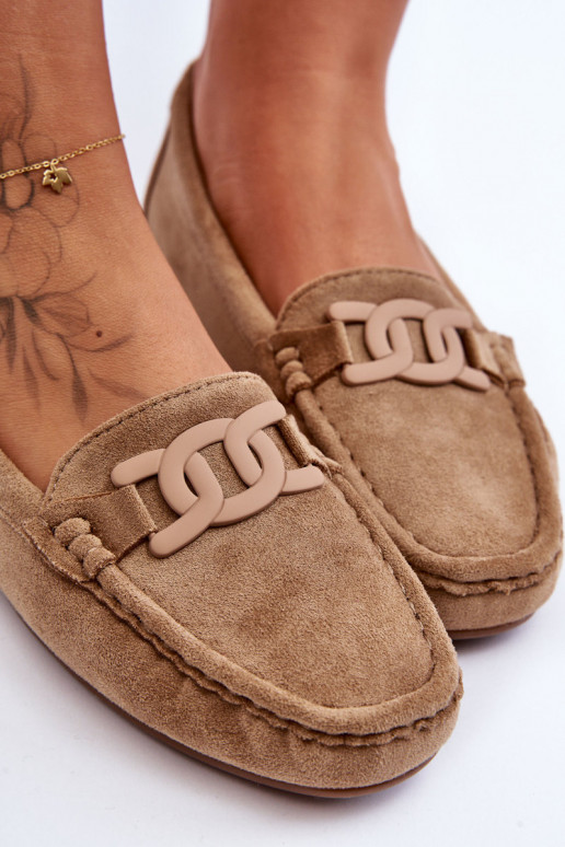 Zomšiniai mokasinai rudos spalvos Rabell Zomšiniai mokasinai rudos spalvos Rabell