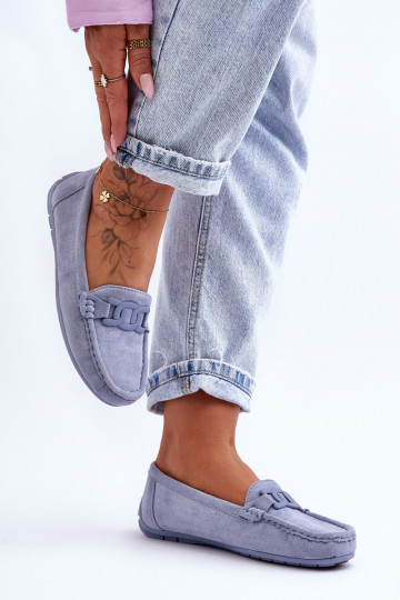 Zomšiniai mokasinai mėlynos spalvos Rabell 2
