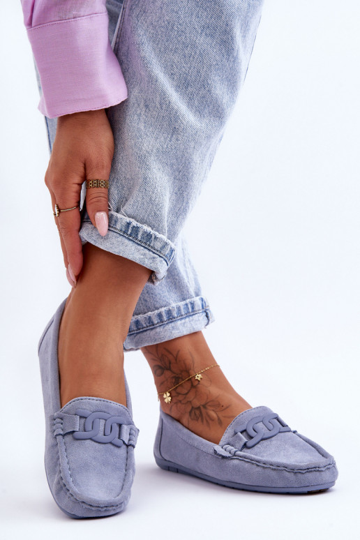 Zomšiniai mokasinai mėlynos spalvos Rabell