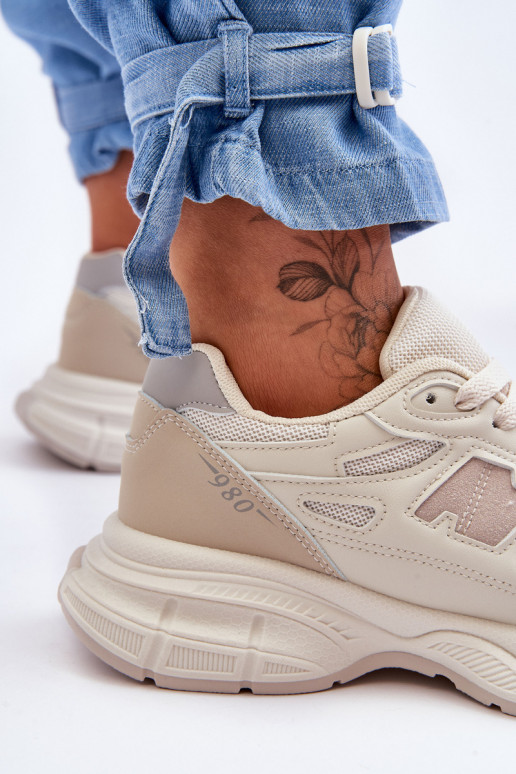 sportiniai bateliai su tinkleliu smėlio spalvos Venice