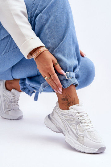 sportiniai bateliai su raišteliais baltos spalvos Emare