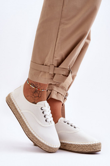 suvarstomi laisvalaikio batai espadrilės Big Star LL274833 baltos spalvos 2