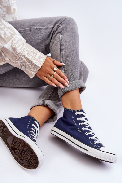 Klasikinio modelio sportbačiai  tamsiai mėlynos spalvos Remos