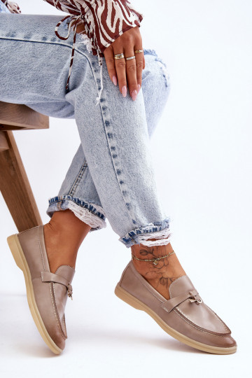 Klasikinio modelio moteriški mokasinai pilkos spalvos Cortez 2