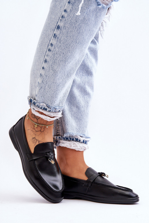 Klasikinio modelio moteriški mokasinai juodos spalvos Cortez