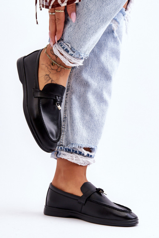 Klasikinio modelio moteriški mokasinai juodos spalvos Cortez