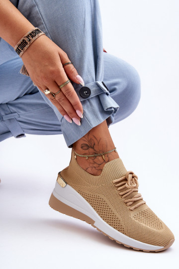 Įsispiriamo modelio sportiniai bateliai  smėlio spalvos Visconti 2