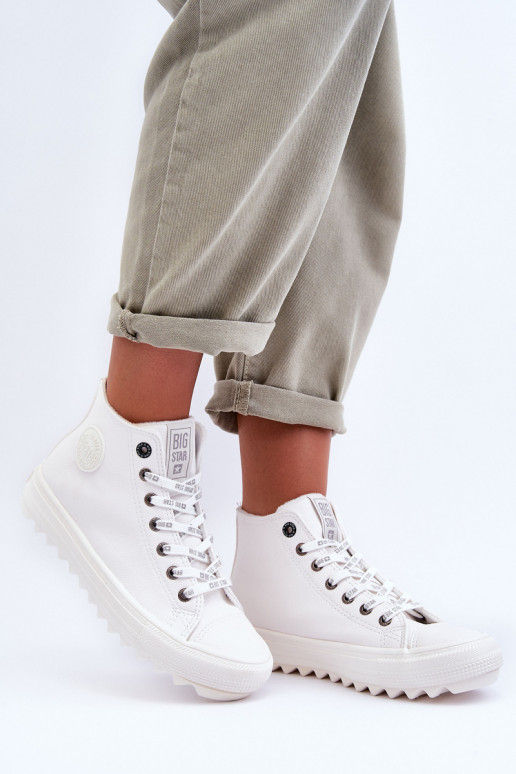 Laisvalaikio bateliai Big Star  pašiltinti baltos spalvos GG274108 Laisvalaikio bateliai Big Star  pašiltinti baltos spalvos GG274108
