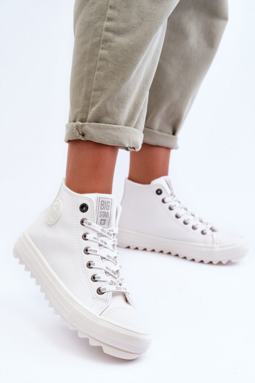 Laisvalaikio bateliai Big Star  pašiltinti baltos spalvos GG274108 Laisvalaikio bateliai Big Star  pašiltinti baltos spalvos GG274108