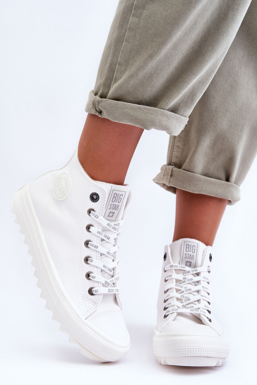 Laisvalaikio bateliai Big Star  pašiltinti baltos spalvos GG274108 Laisvalaikio bateliai Big Star  pašiltinti baltos spalvos GG274108