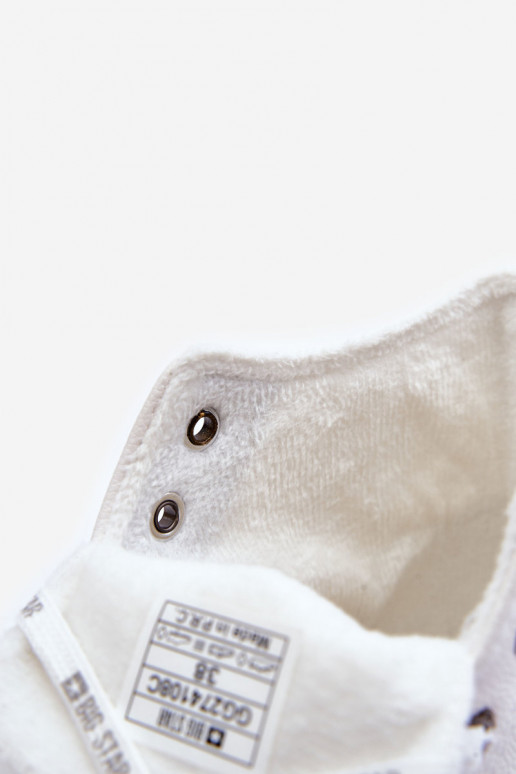 Laisvalaikio bateliai Big Star  pašiltinti baltos spalvos GG274108 Laisvalaikio bateliai Big Star  pašiltinti baltos spalvos GG274108