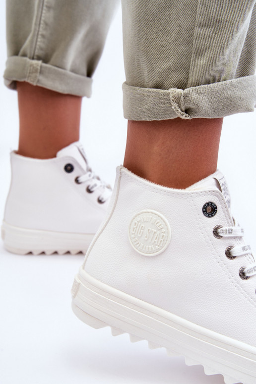 Laisvalaikio bateliai Big Star  pašiltinti baltos spalvos GG274108 Laisvalaikio bateliai Big Star  pašiltinti baltos spalvos GG274108