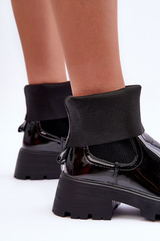 stilingi aulinukai su lako efektu   juodos spalvos Pavo