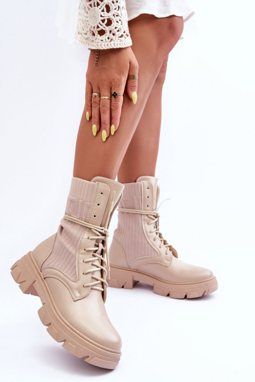 aulinukai su raišteliais smėlio spalvos Marlissa aulinukai su raišteliais smėlio spalvos Marlissa