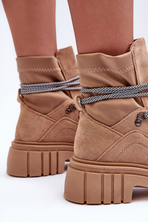 Zomšiniai batai su raišteliais smėlio spalvos Acorn