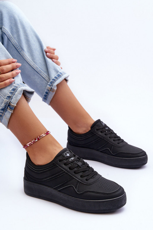 sportiniai bateliai   su platforma juodos spalvos Pudina