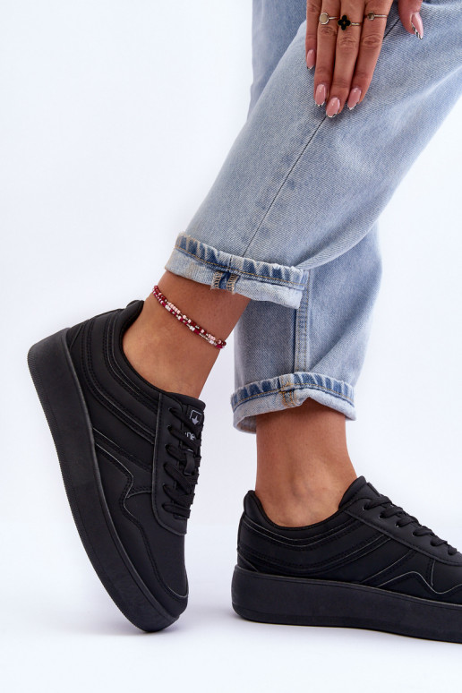 sportiniai bateliai   su platforma juodos spalvos Pudina