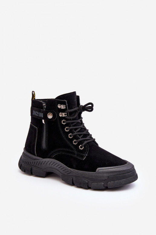 pašiltinti iš zomšos Moteriški aulinukai juodos spalvos Jailina pašiltinti iš zomšos Moteriški aulinukai juodos spalvos Jailina