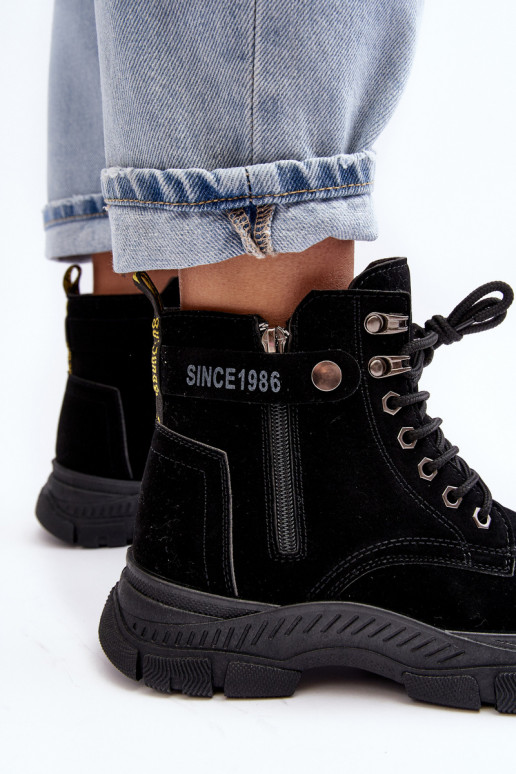 pašiltinti iš zomšos Moteriški aulinukai juodos spalvos Jailina pašiltinti iš zomšos Moteriški aulinukai juodos spalvos Jailina