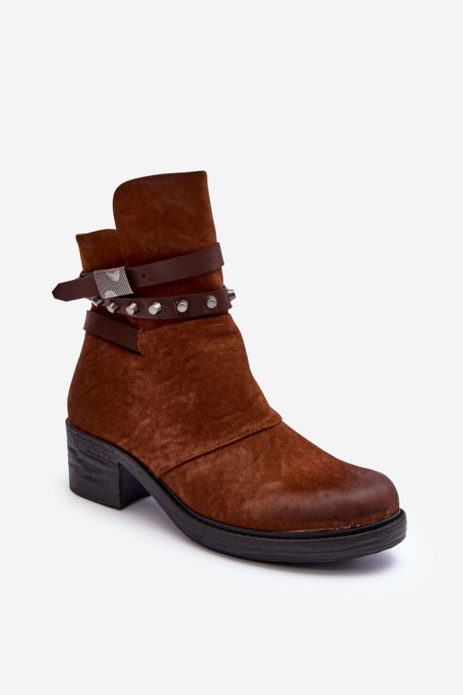 pašiltinti Aulinukai su kulniukais rudos spalvos Effie pašiltinti Aulinukai su kulniukais rudos spalvos Effie