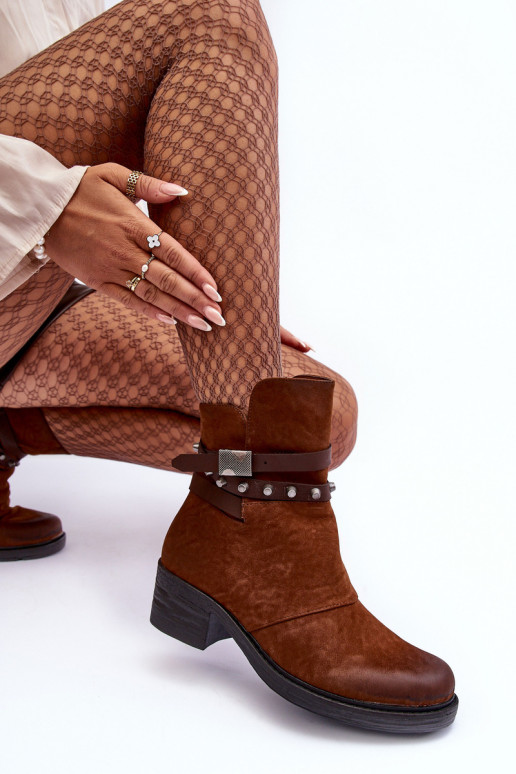 pašiltinti Aulinukai su kulniukais rudos spalvos Effie pašiltinti Aulinukai su kulniukais rudos spalvos Effie