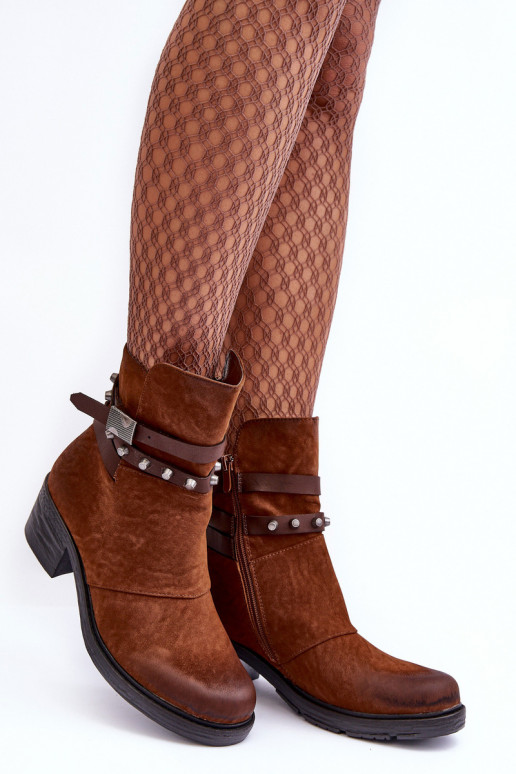 pašiltinti Aulinukai su kulniukais rudos spalvos Effie pašiltinti Aulinukai su kulniukais rudos spalvos Effie