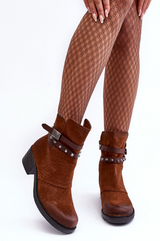 pašiltinti Aulinukai su kulniukais rudos spalvos Effie pašiltinti Aulinukai su kulniukais rudos spalvos Effie