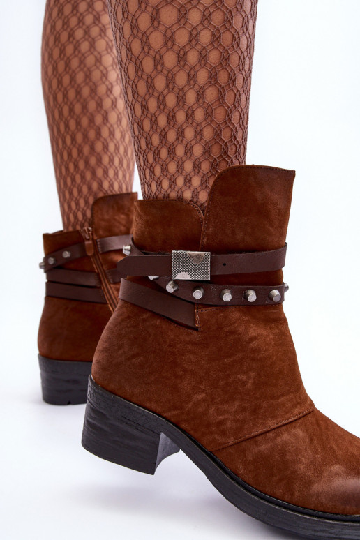 pašiltinti Aulinukai su kulniukais rudos spalvos Effie pašiltinti Aulinukai su kulniukais rudos spalvos Effie