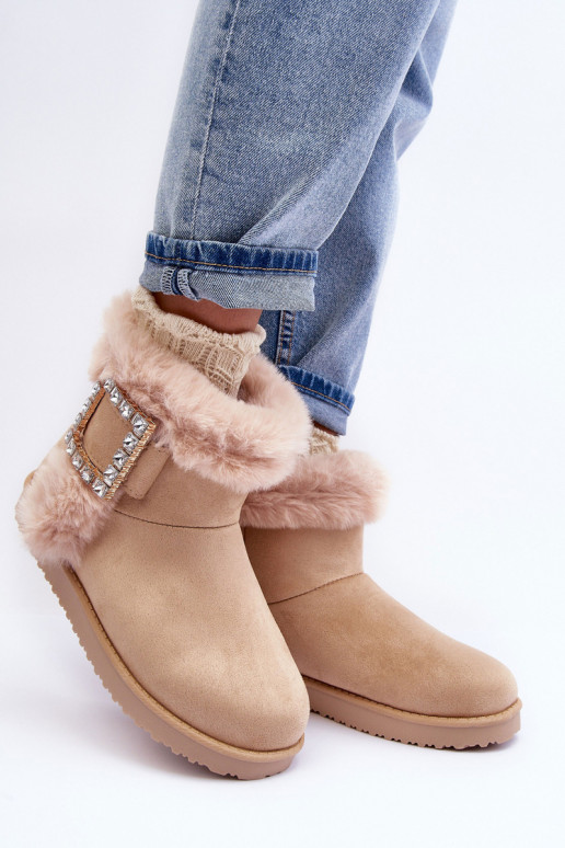 sniego batai pašiltinti su sagtimis smėlio spalvos Dulca sniego batai pašiltinti su sagtimis smėlio spalvos Dulca