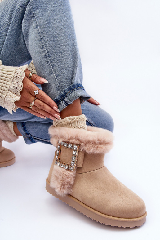 sniego batai pašiltinti su sagtimis smėlio spalvos Dulca sniego batai pašiltinti su sagtimis smėlio spalvos Dulca
