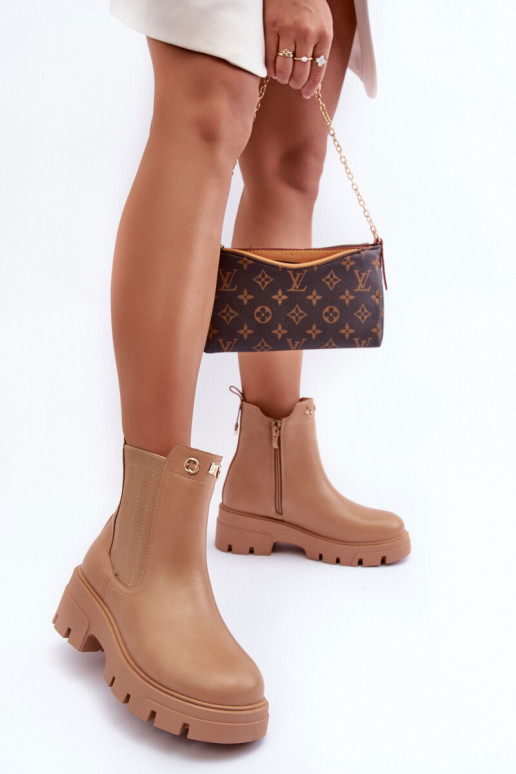 Moteriški natūralios odos aulinukai su gražiomis detalėmis smėlio spalvos Lobb Moteriški natūralios odos aulinukai su gražiomis detalėmis smėlio spalvos Lobb