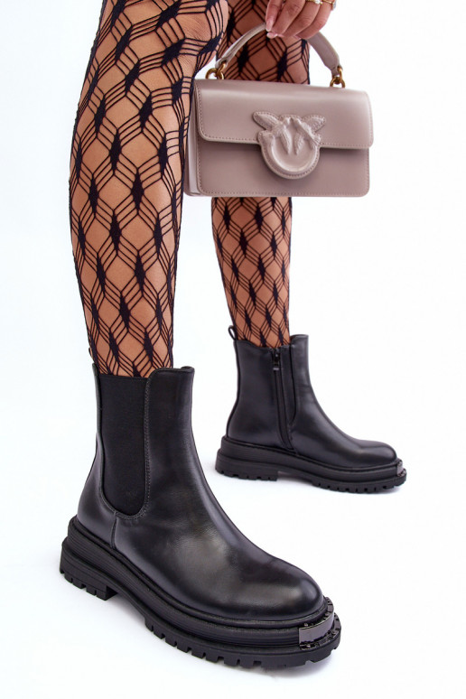 stilingi aulinukai su plačiais kulniukais ir platforma juodos spalvos Linestta stilingi aulinukai su plačiais kulniukais ir platforma juodos spalvos Linestta