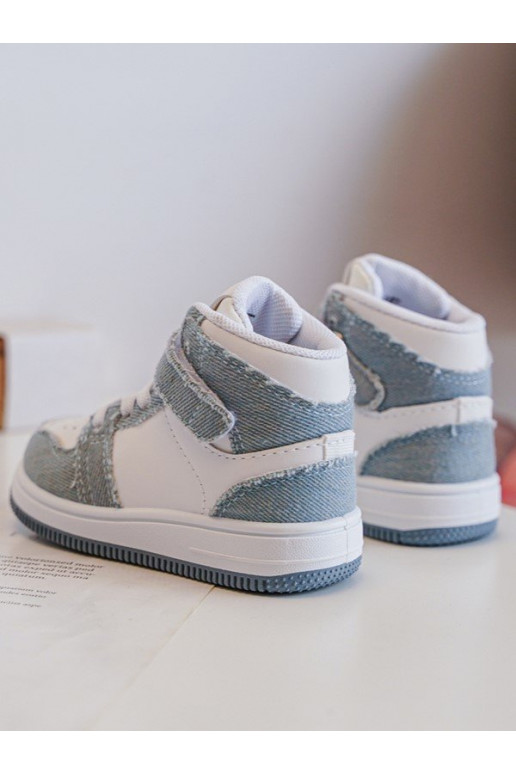 Vaikiški sportiniai bateliai Džinso medžiagos Baltos-mėlynos spalvos Milara