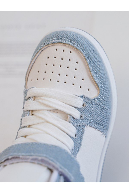 Vaikiški sportiniai bateliai Džinso medžiagos Baltos-mėlynos spalvos Milara