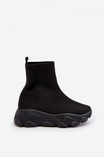 su kojinės tipo auliuku batai Vaikiški sportbačiai juodos spalvos Zaelin 2