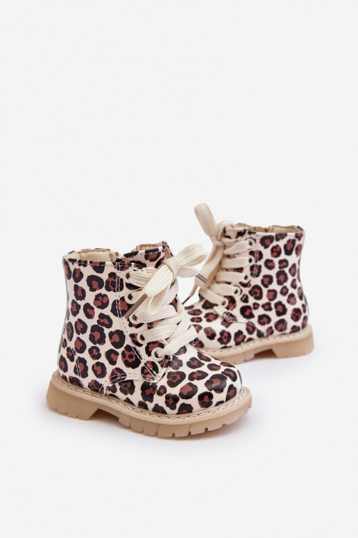 pašiltinti Aulinukai Vaikiški su užtrauktukais smėlio spalvos-rudos spalvos Dolida