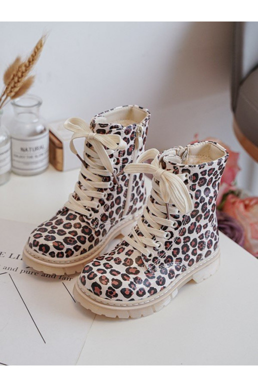 pašiltinti Aulinukai Vaikiški su užtrauktukais smėlio spalvos-rudos spalvos Dolida