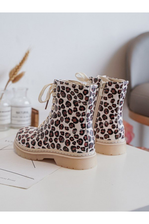 pašiltinti Aulinukai Vaikiški su užtrauktukais smėlio spalvos-rudos spalvos Dolida