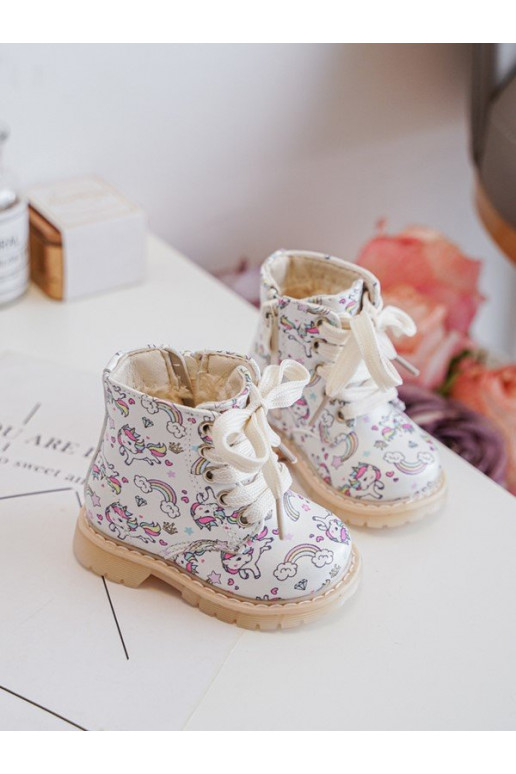 pašiltinti Aulinukai Vaikiški su užtrauktukais smėlio spalvos Dolida