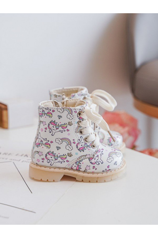 pašiltinti Aulinukai Vaikiški su užtrauktukais smėlio spalvos Dolida