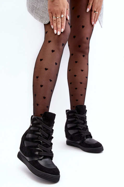 Aulinukai  su raišteliais juodos spalvos Amria Aulinukai  su raišteliais juodos spalvos Amria