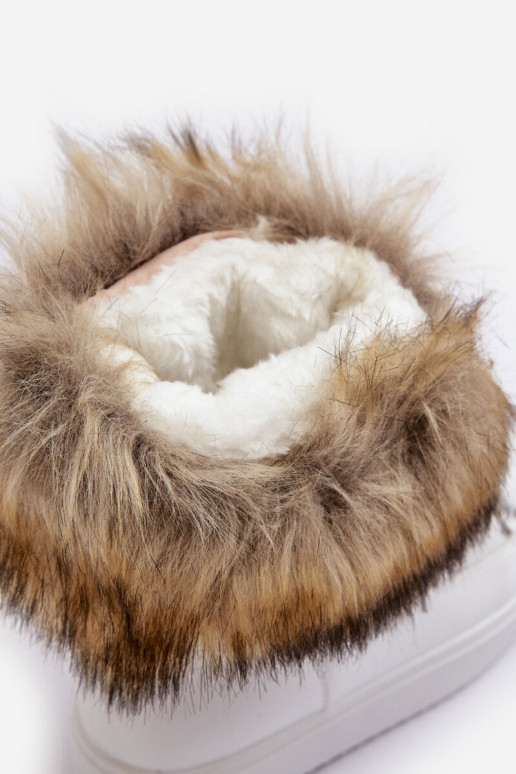 sniego batai su raišteliais baltos spalvos Santero sniego batai su raišteliais baltos spalvos Santero