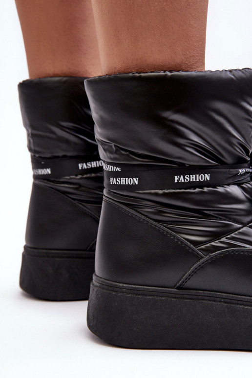 sniego batai    Wiązaniem juodos spalvos Siracna sniego batai    Wiązaniem juodos spalvos Siracna