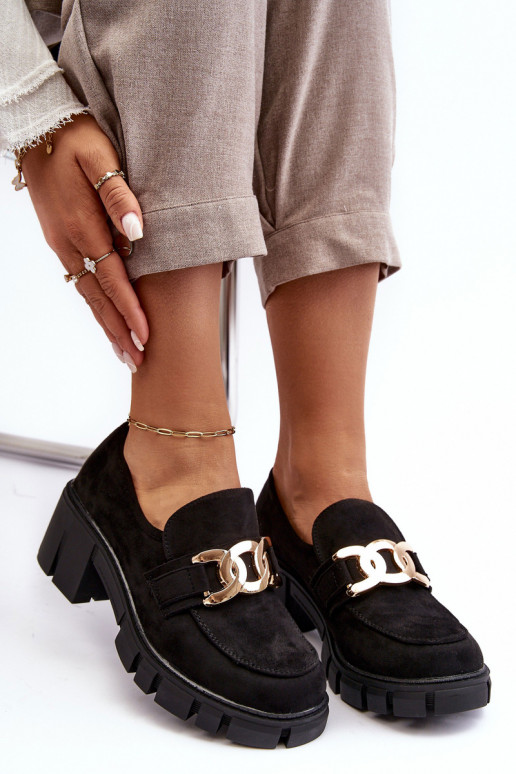 iš zomšos batai   su ornamentais juodos spalvos Rullenes