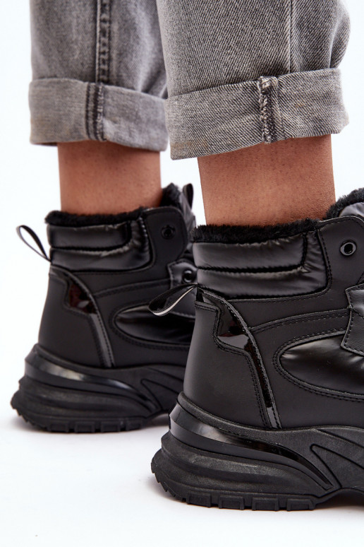 pašiltinti sportiniai bateliai   su raišteliais juodos spalvos Dejana
