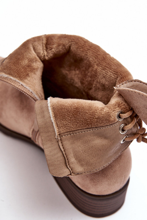 Zomšiniai moteriški aulinukai smėlio spalvos Keresa Zomšiniai moteriški aulinukai smėlio spalvos Keresa