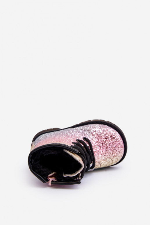 Vaikiški su blizgesiu Aulinukai pašiltinti su užtrauktukais įvairių spalvų Saussa