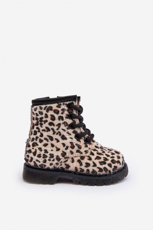 Šilti vaikiški batai su užtrauktukais smėlio spalvos Goopy